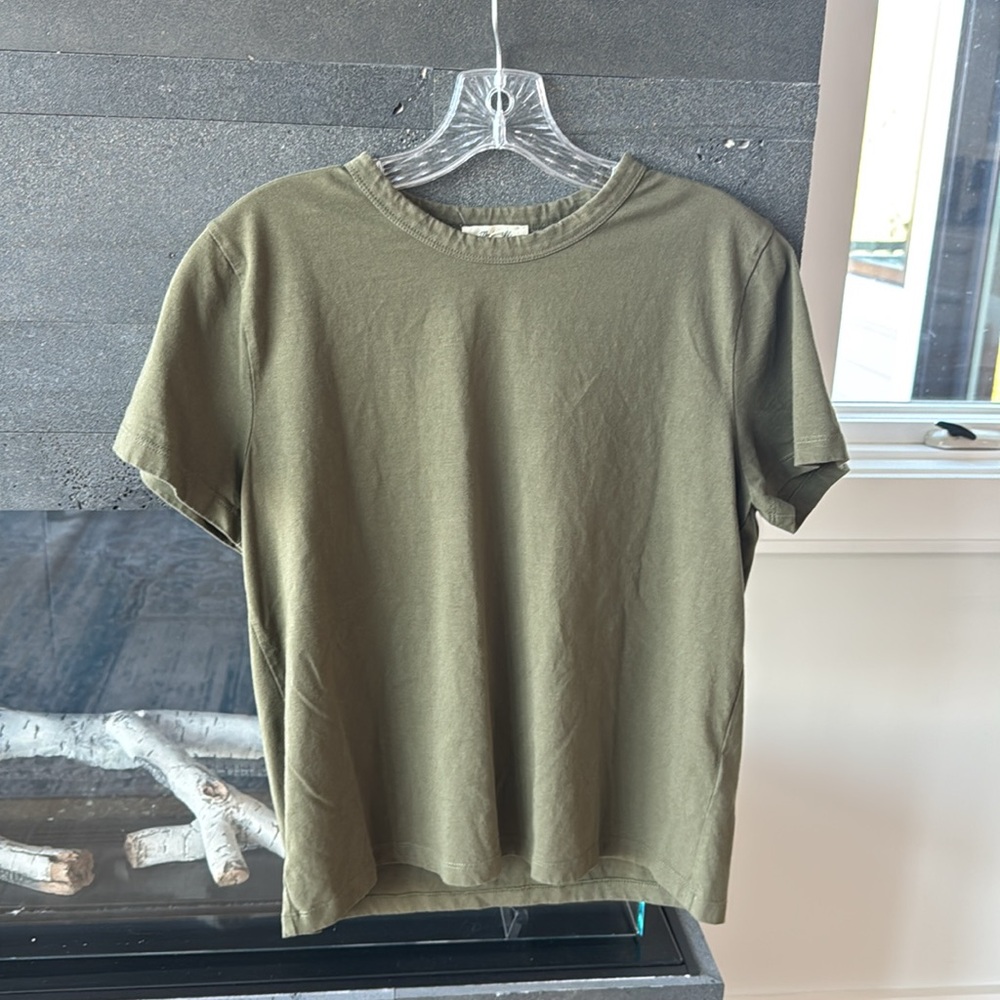 Madewell the perfect crewneck Tee Allday Jersey faded ivy  M